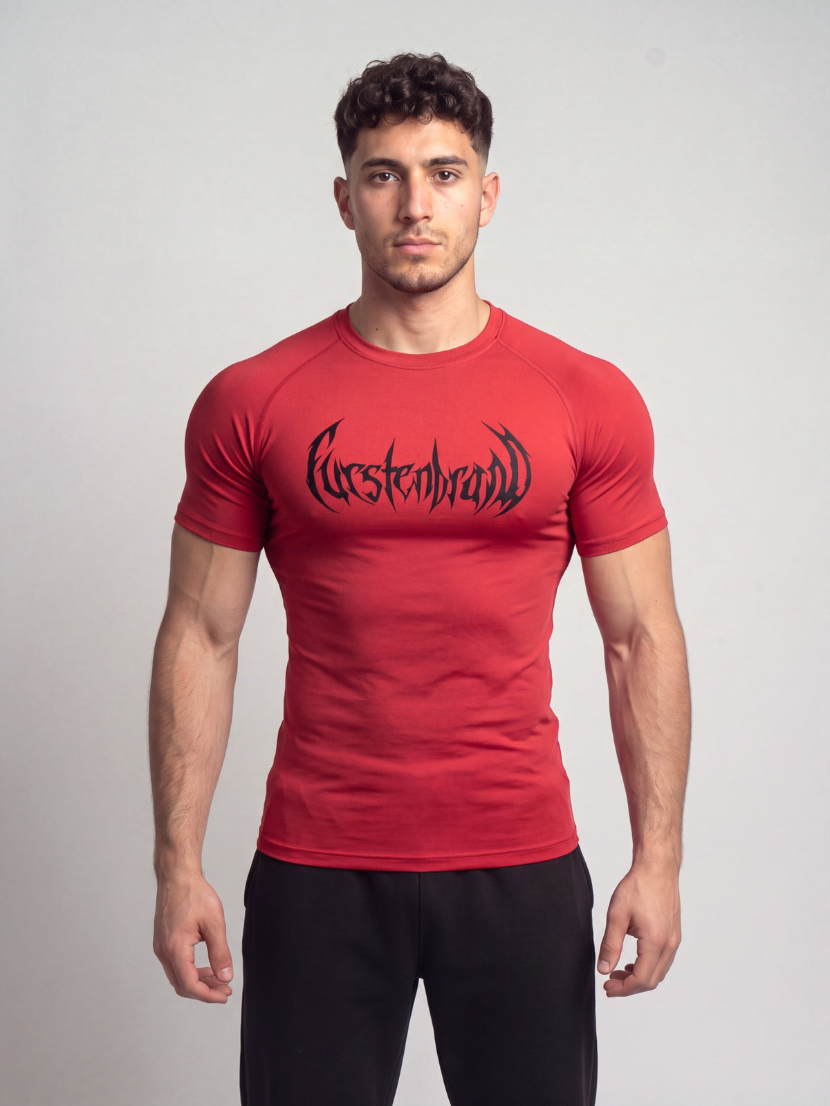Remera compresion "Black Gothic" (rojo)