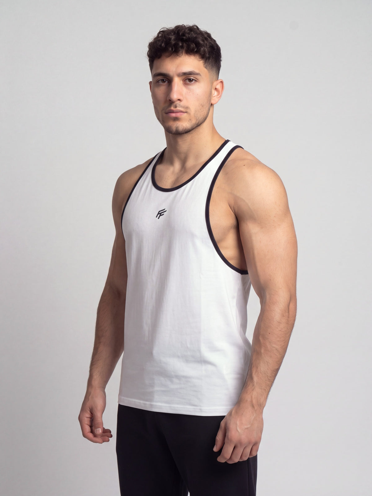 "Kraft" tank (blanca con collareta negra)