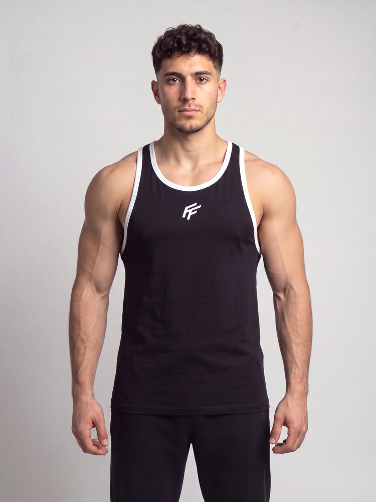 "Kraft" tank (negra con collareta blanca)