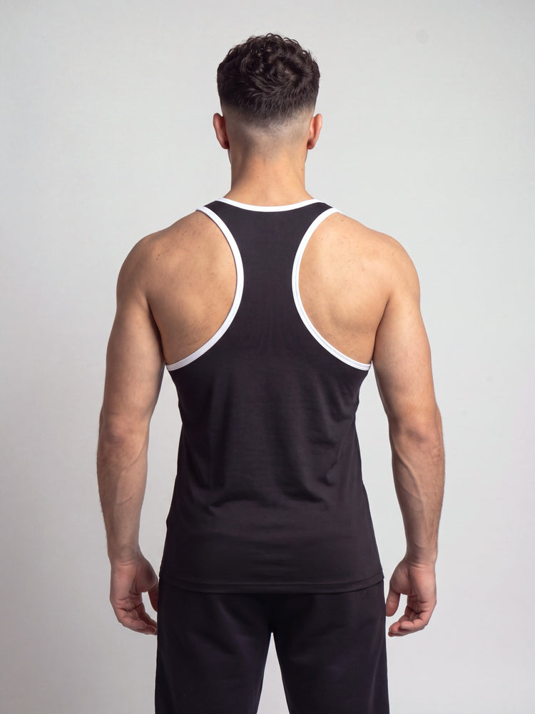 "Kraft" tank (negra con collareta blanca)