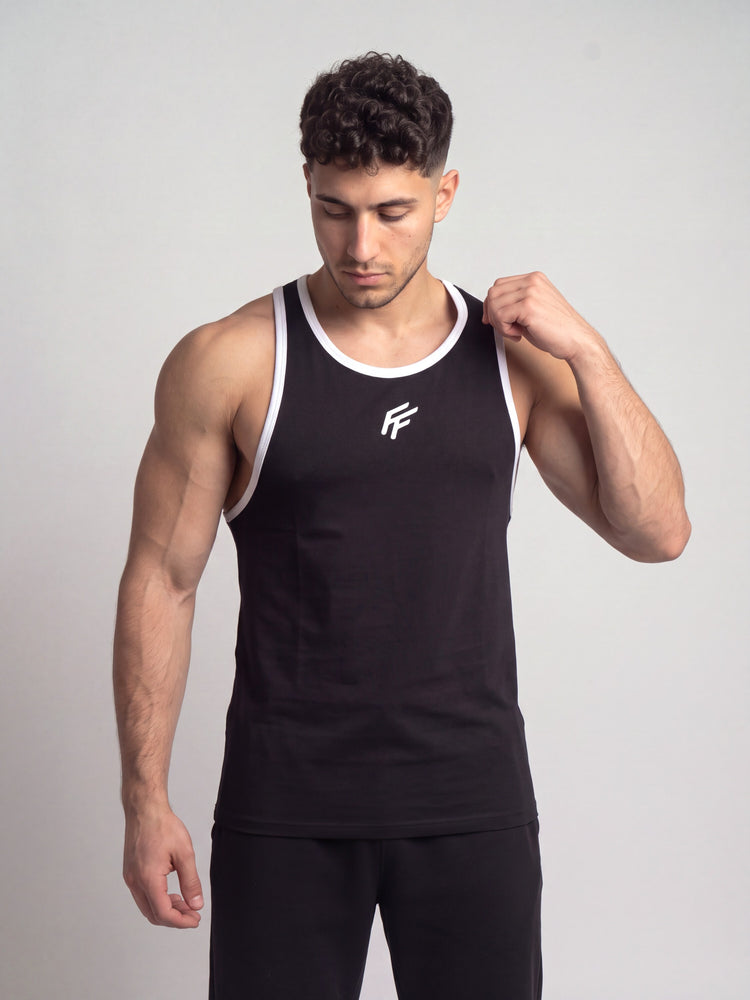 "Kraft" tank (negra con collareta blanca)