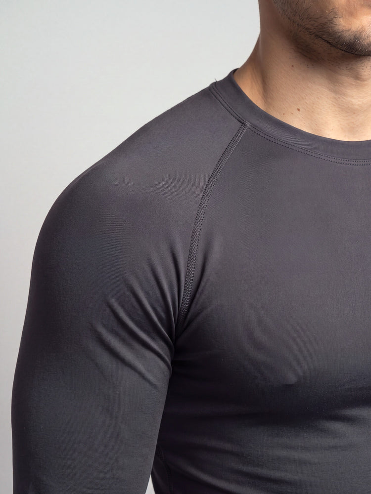 Remera de compresión manga larga Basic (gris)