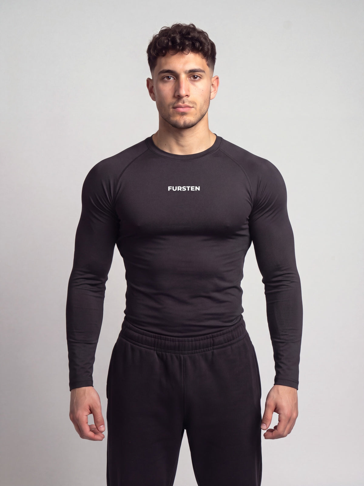 Remera de compresión manga larga Basic (negro)