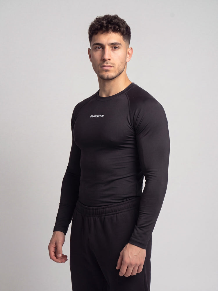 Remera de compresión manga larga Basic (negro)