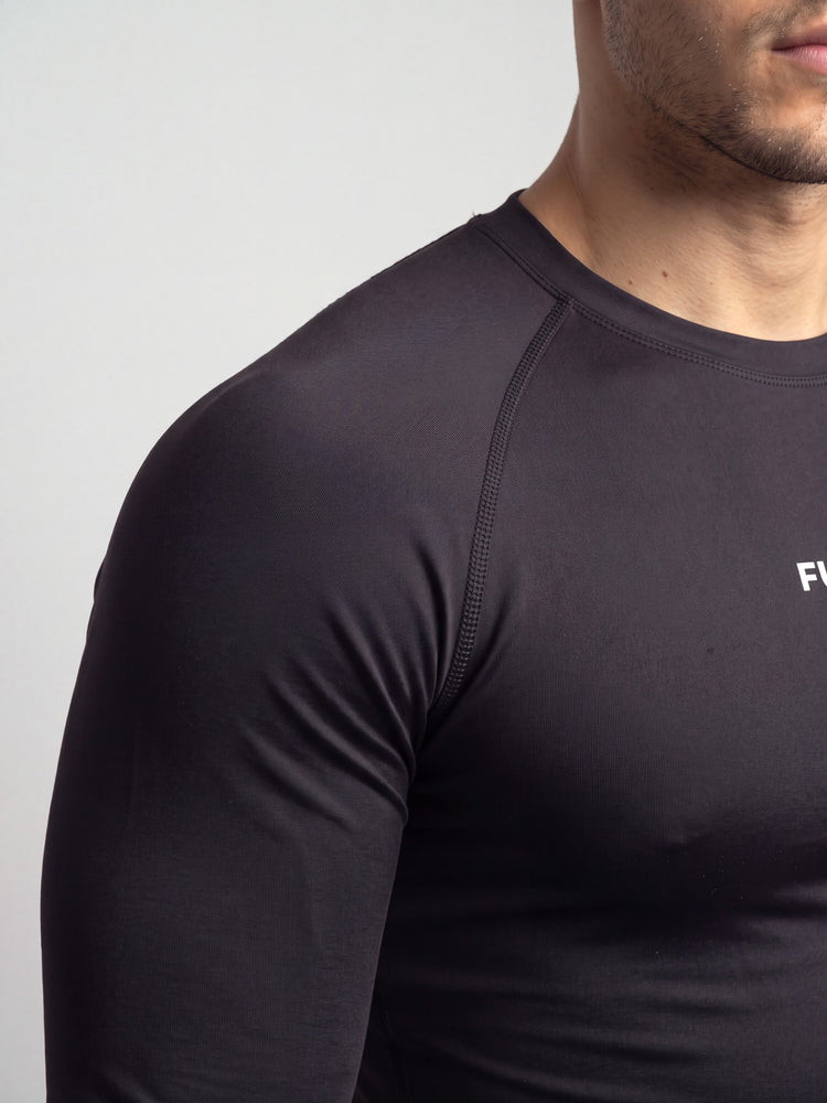 Remera de compresión manga larga Basic (negro)