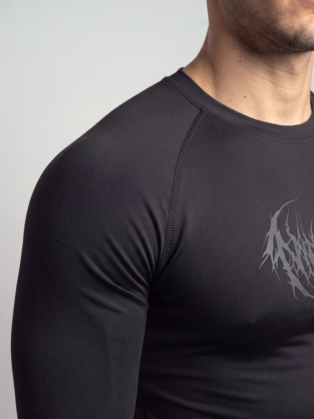Remera de compresión manga larga Dark (negro)