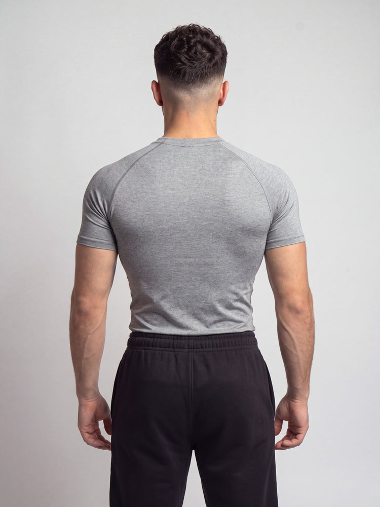 Remera de compresion "New Era" (Gris melange)