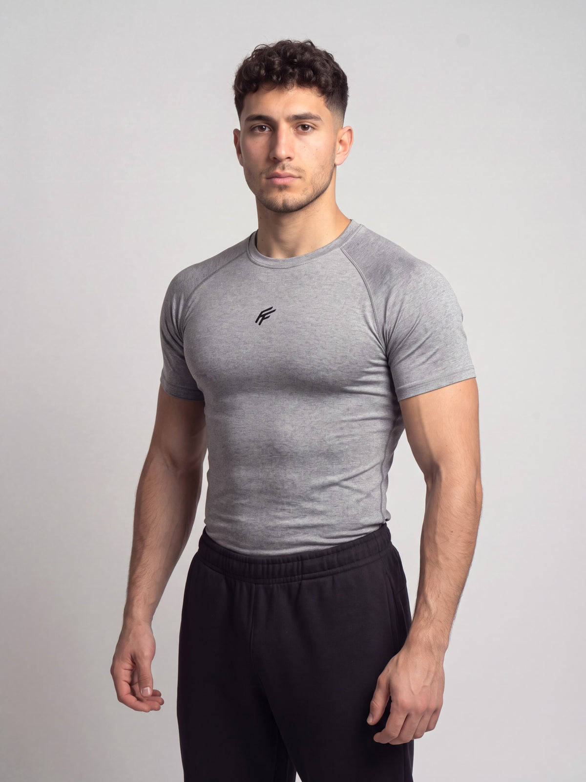 Remera de compresion "New Era" (Gris melange)