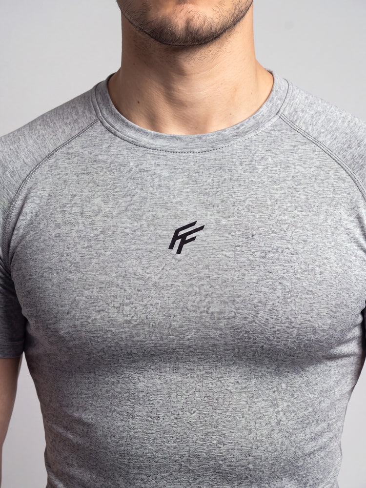 Remera de compresion "New Era" (Gris melange)