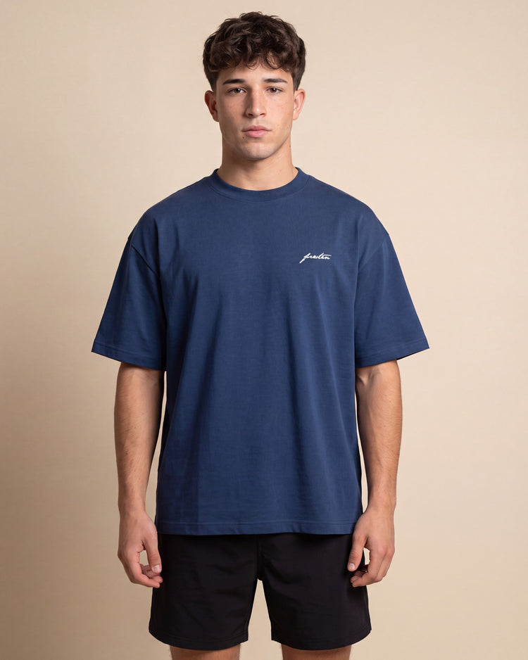 Remera oversize Basic (azul marino)